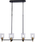 Council 6-Light Lighting Flat Black/Satin Brass