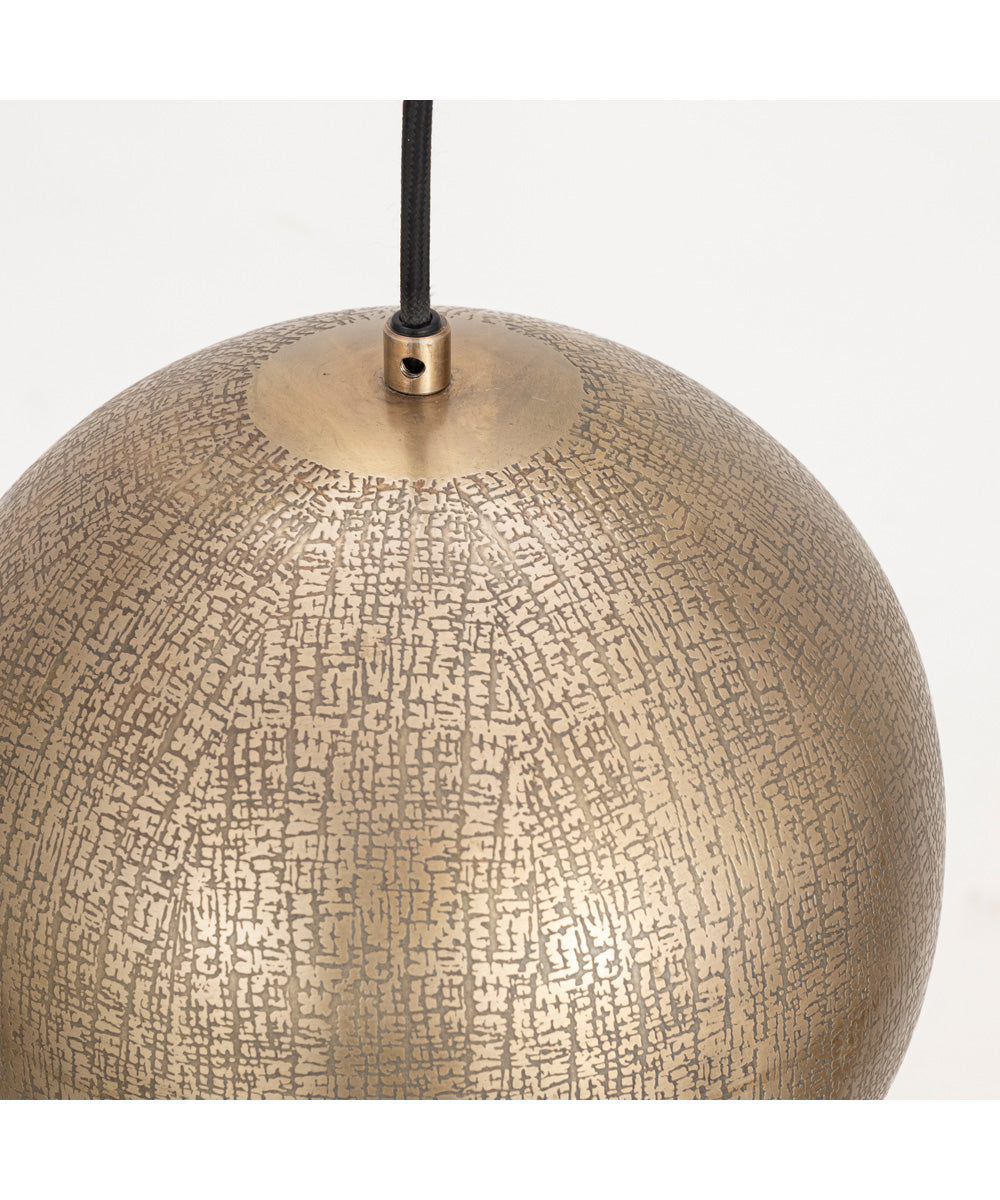 Aurelia 10 inch 1-Light Pendant Weathered Brass