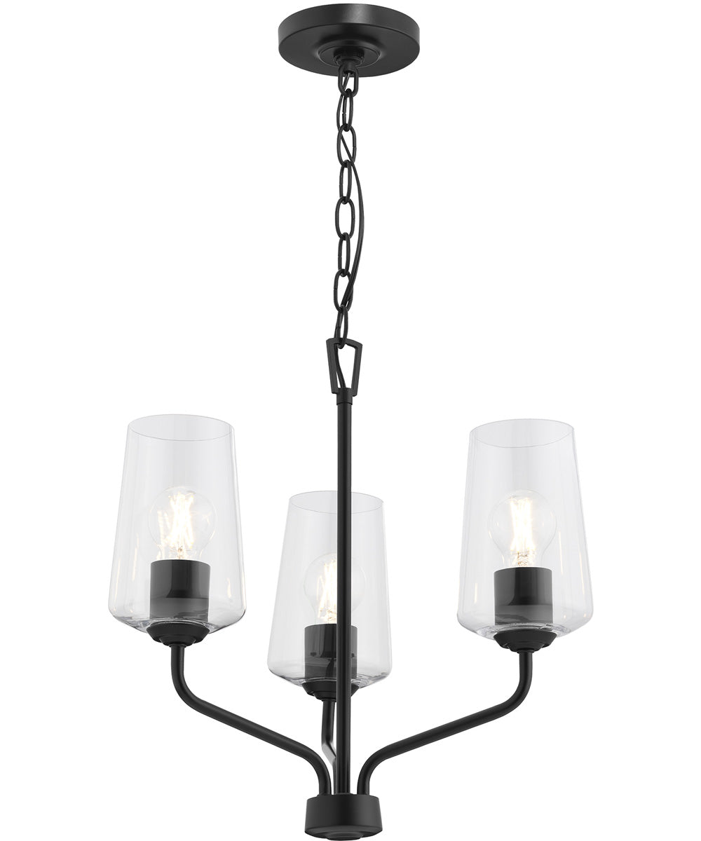 Celino 3-Light Chandelier Black