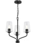 Celino 3-Light Chandelier Black