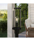 Kagen Outdoor Post Light with Clear Glass Panels Matte Black