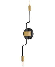 Austen 2-Light Medium Two Light Sconce in Black