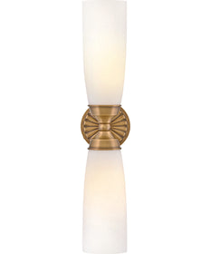 Alexis 2-Light Large Two Light Sconce in Heritage Brass