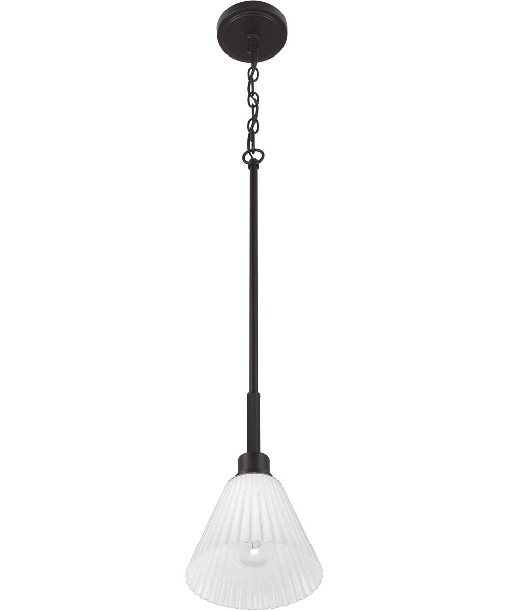 Pleated II 1-Light Lighting Flat Black