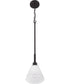 Pleated II 1-Light Lighting Flat Black