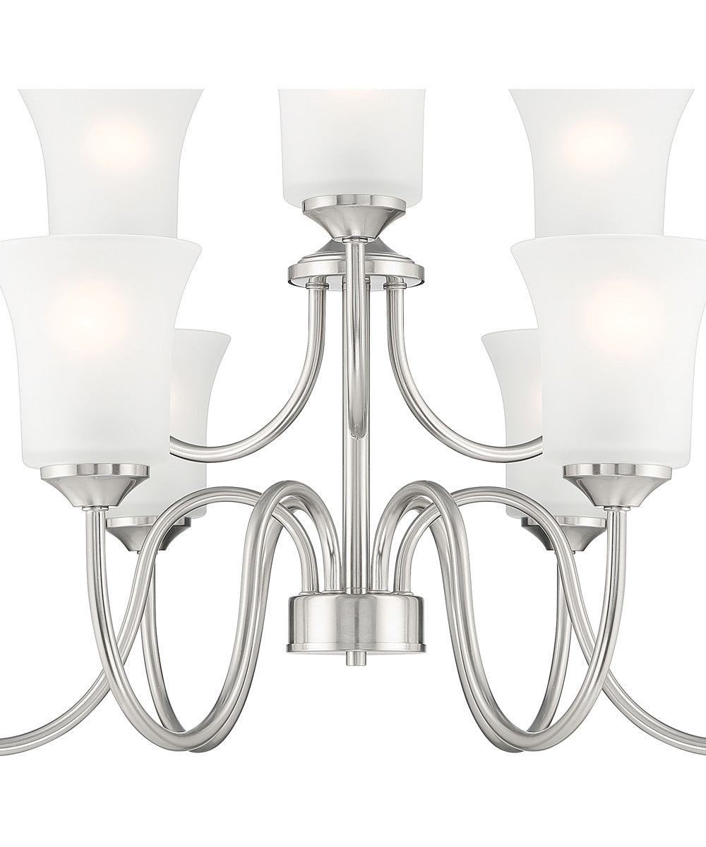Bronson 9 Light Chandelier Brushed Nickel