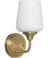 Raymond Wall Mount Light Fixture Aged Brass