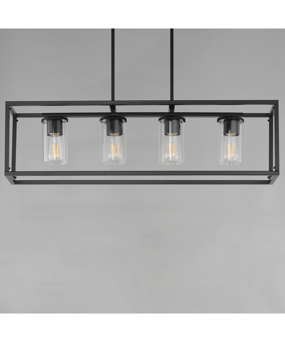Lateral 4-Light Linear Pendant Black
