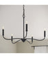 Mack 5-Light Chandelier with Layered Glass Shades Matte Black