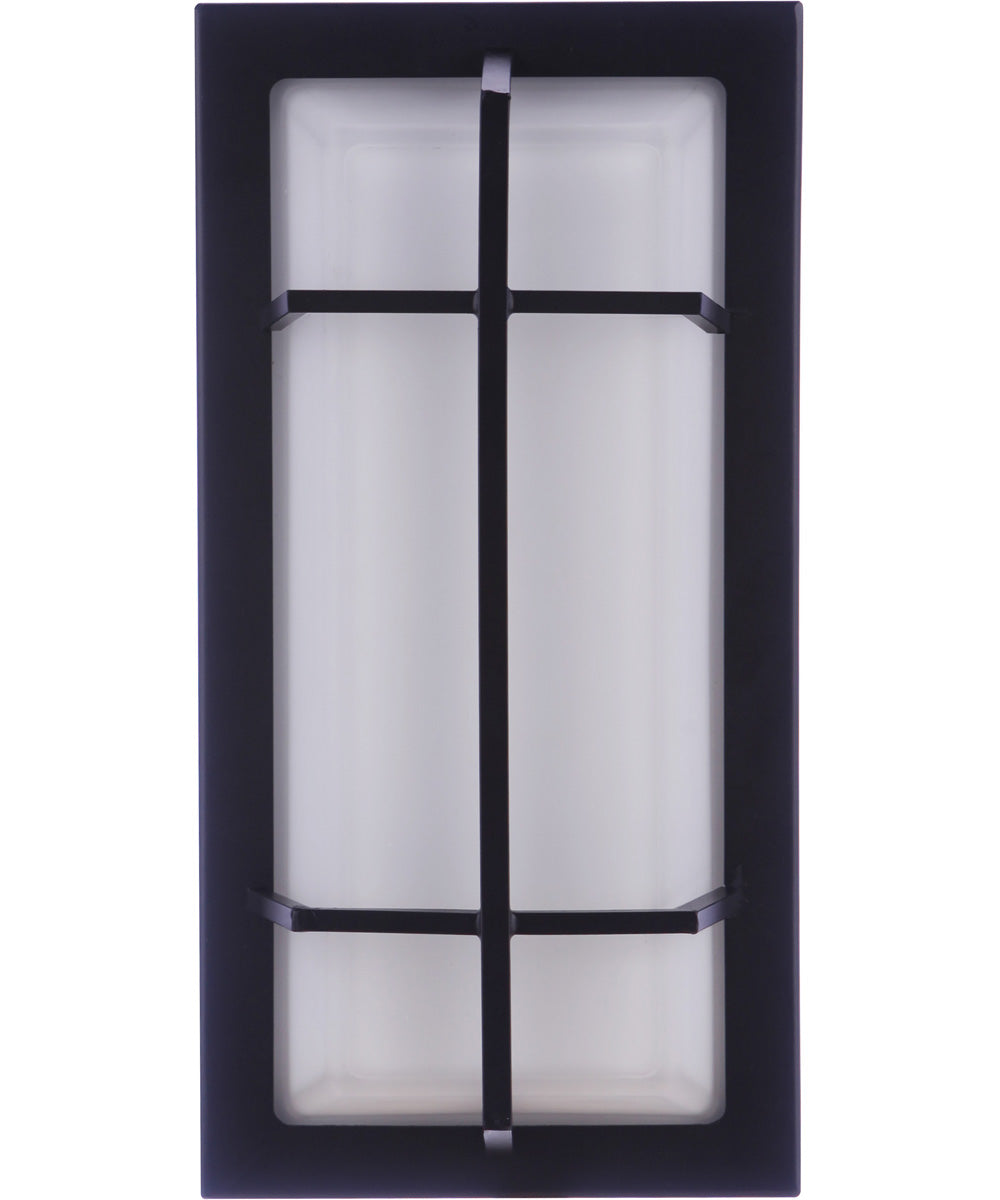 Bulkhead Rectangular 2-Light Outdoor Lighting Textured Black