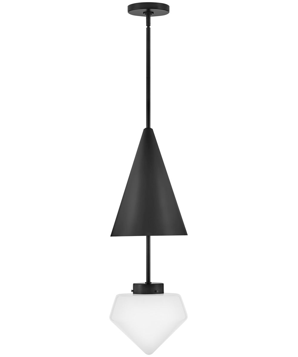 Betty 1-Light Small Pendant in Black