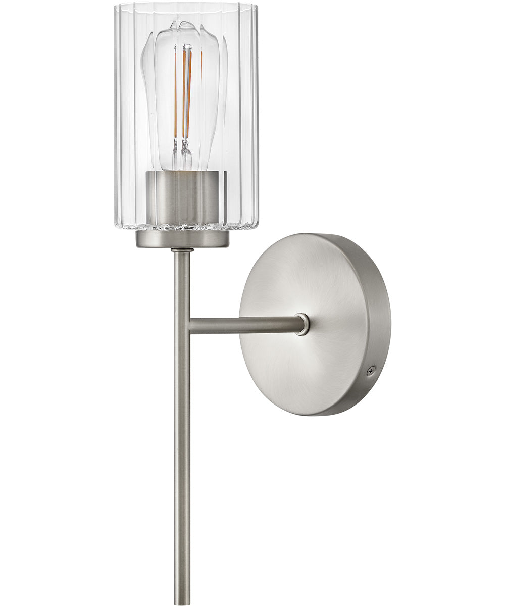 Leta 1-Light Medium Single Light Sconce in Brushed Nickel