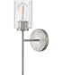 Leta 1-Light Medium Single Light Sconce in Brushed Nickel