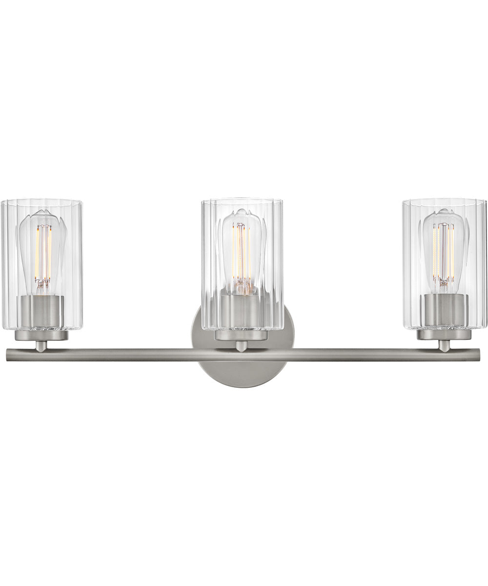 Leta 3-Light Medium Three Light Vanity in Brushed Nickel