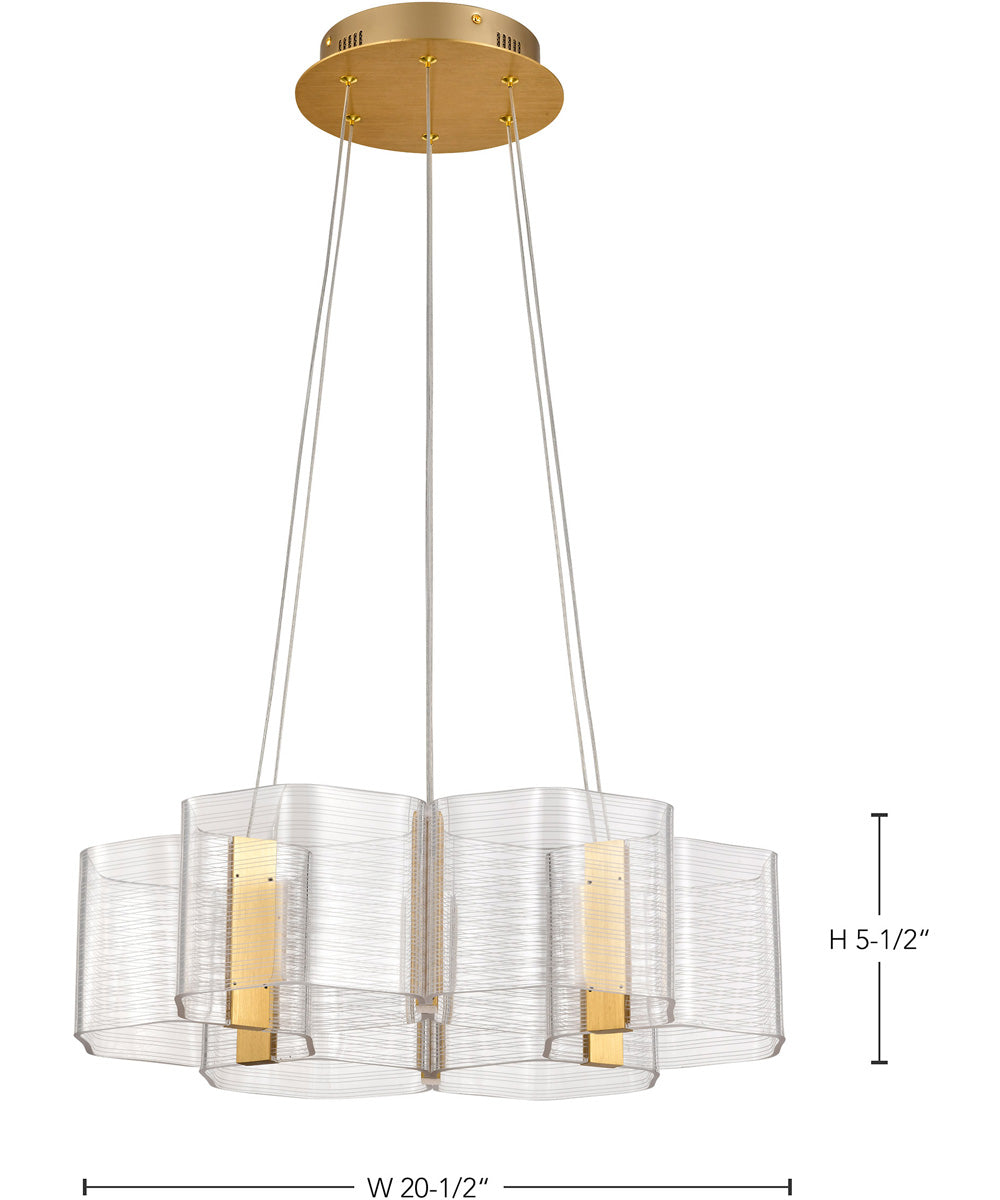 Kenzo  Chandelier Polished Anodized Bronze