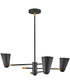Birdie 3-Light Medium Convertible Mobile Single Tier Chandelier in Black