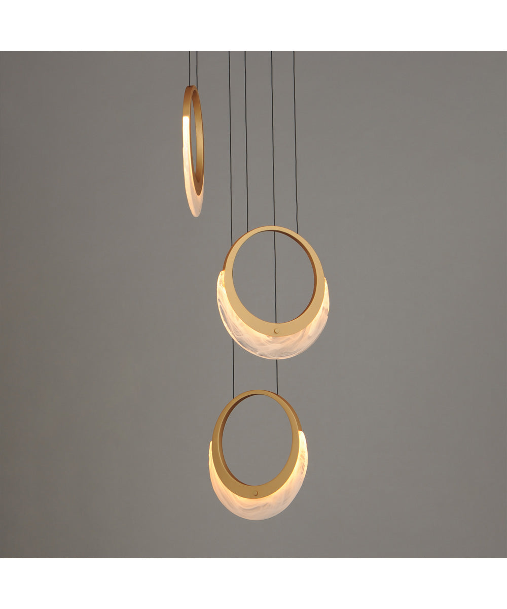 Lyra 3-Light LED Pendant Gold