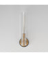 Flambeau 1-Light Wall Sconce Black / Antique Brass