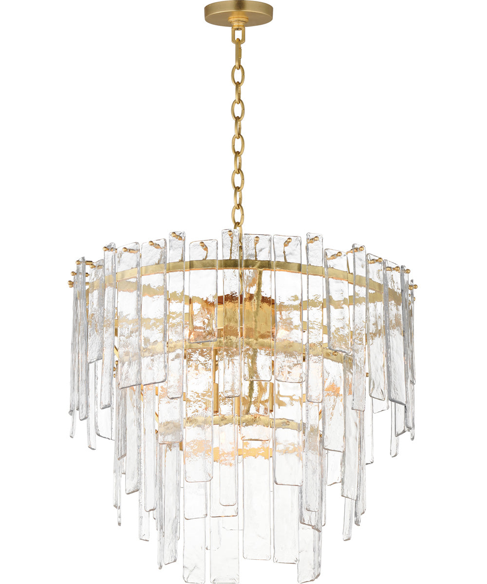 Warren 9-Light Pendant Gold Leaf