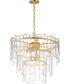 Warren 9-Light Pendant Gold Leaf