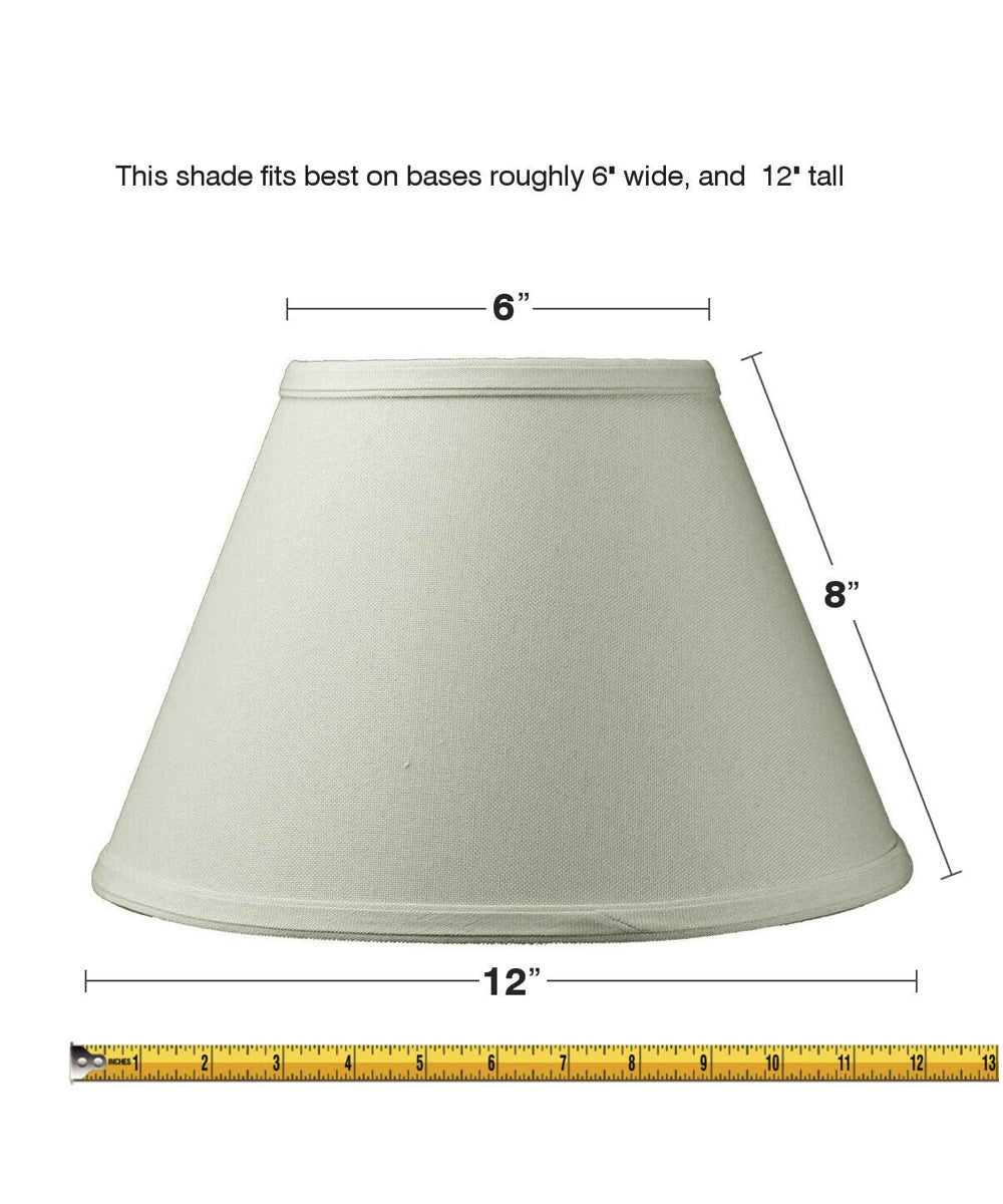 12"W x 8"H THREADED UNO Downbridge Lampshade Light Oatmeal