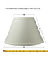12"W x 8"H THREADED UNO Downbridge Lampshade Light Oatmeal