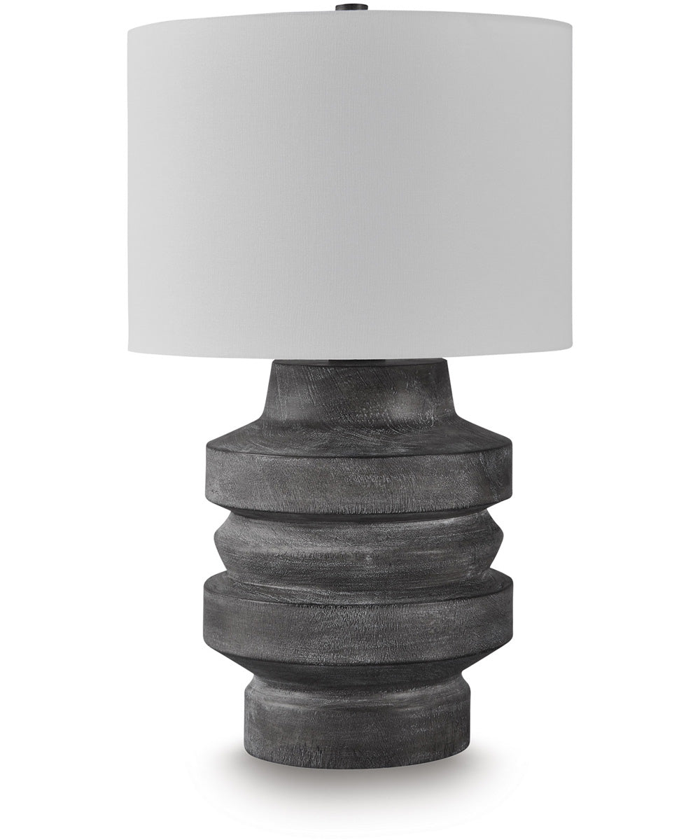 Wahida Poly Table Lamp Distressed Black