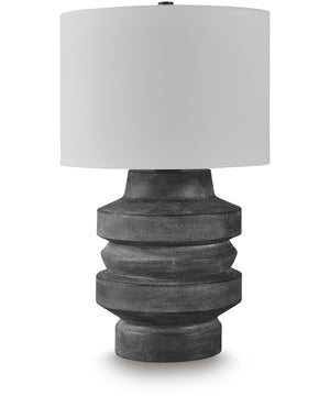 Wahida Poly Table Lamp Distressed Black