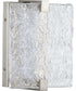 LED Stone Glass Sconce ADA Wall Sconce Brushed Nickel