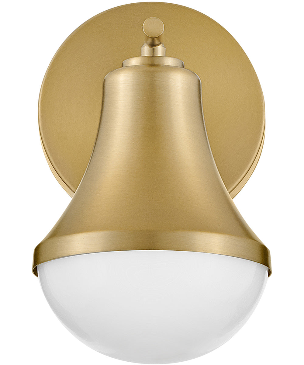 Haddie 1-Light Small Single Light Vanity in Lacquered Brass