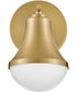 Haddie 1-Light Small Single Light Vanity in Lacquered Brass