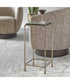 Ovard Antiqued Gold Accent Table