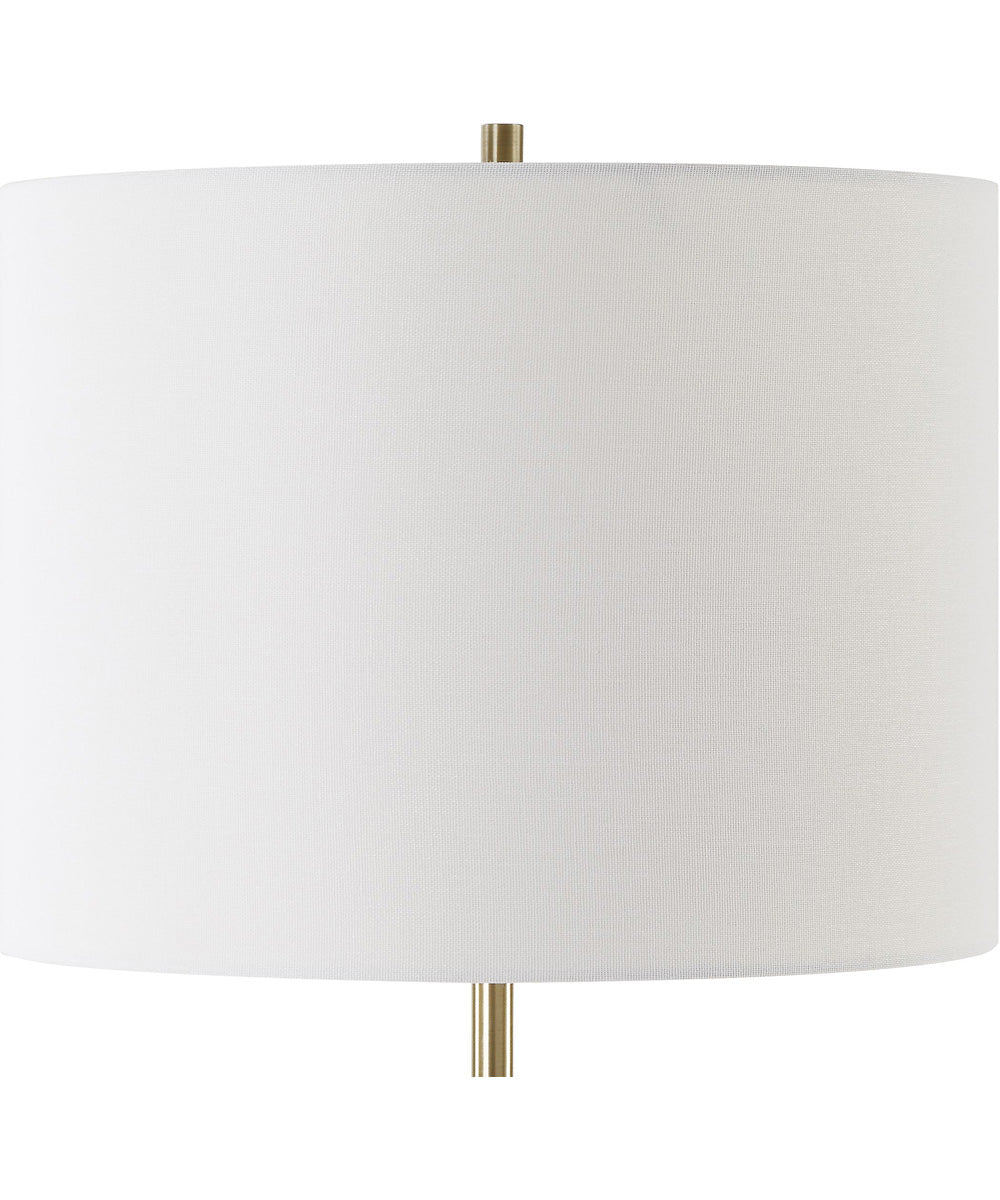 Metal Table Lamp in Black and Antique Brass