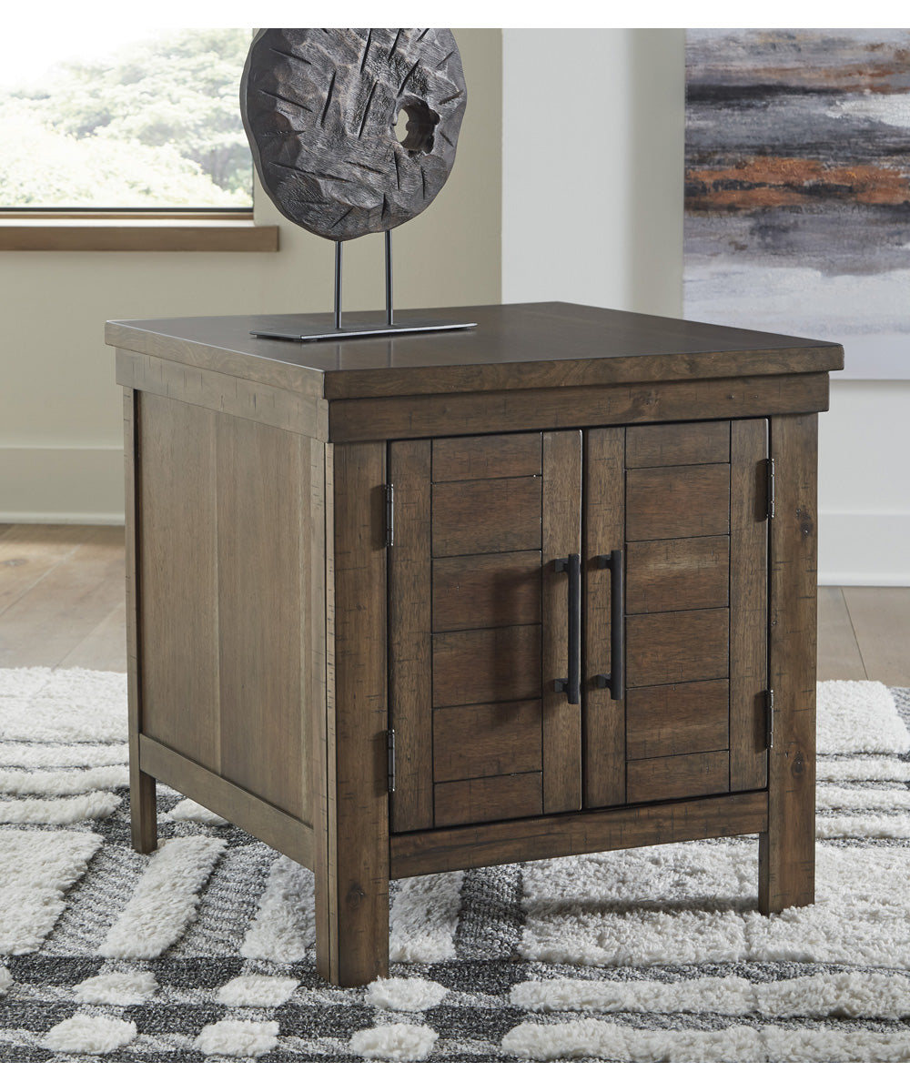 Moriville Rectangular End Table Grayish Brown