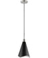 Tango 1-Light Pendant Matte Black / Polished Nickel