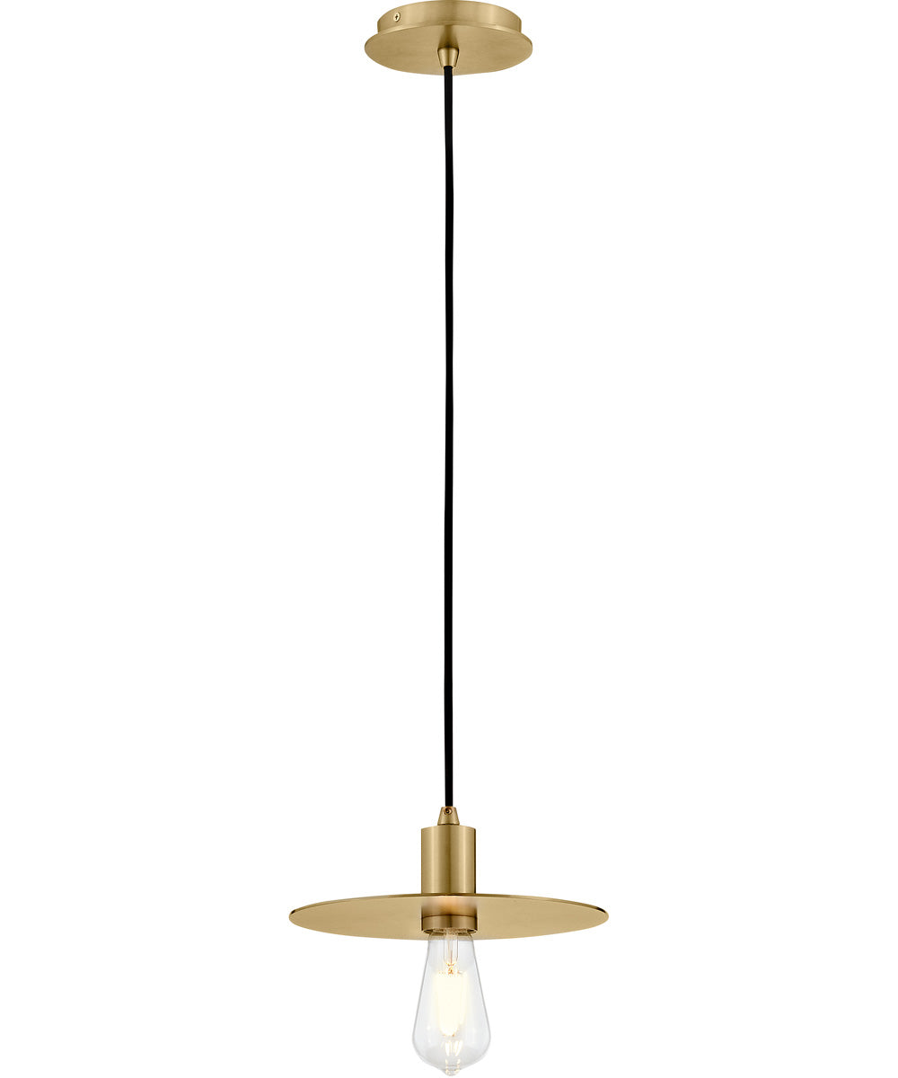 Lulu 1-Light Small Convertible Pendant in Lacquered Brass