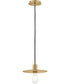 Lulu 1-Light Small Convertible Pendant in Lacquered Brass