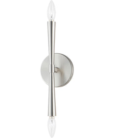 Rome 2-Light Wall Sconce Satin Nickel