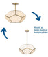 Latham 18 in. 3-Light Flush Mount Vintage Gold