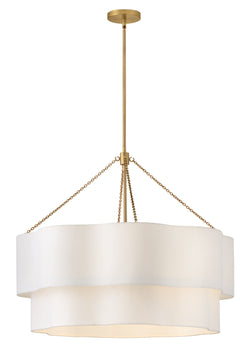 Gwen 8-Light Medium Drum Chandelier in Lacquered Brass