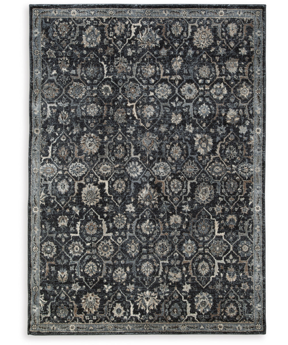 Hilcott Medium Rug Blue/Cream/Brown