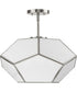 Latham 18 in. 3-Light Flush Mount Brushed Nickel