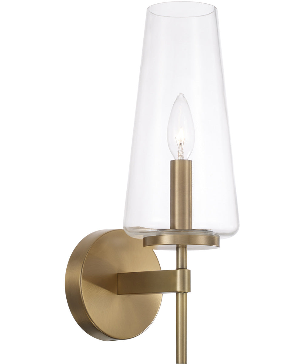 Aaron 1-Light Sconce Aged Brass