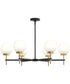 Rigsby 6-Light Medium Chandelier Matte Black and Brushed Gold