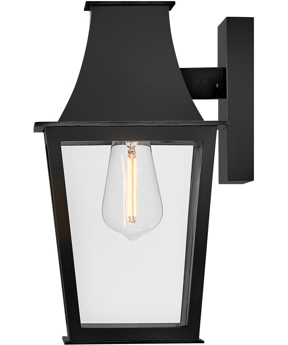 Georgetown Coastal Elements  1-Light Small Wall Mount Lantern in Black
