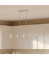 Jheni 5-Light Linear Chandelier with Clear Glass Shades Brushed Nickel
