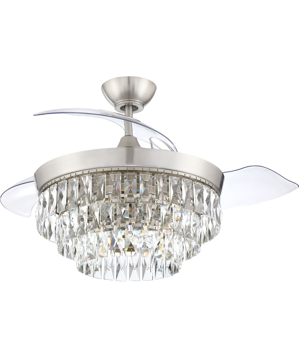 Sofia 42 Hidden Blades 6-Light Fan Brushed Polished Nickel