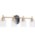 Council 4-Light Lighting Flat Black/Satin Brass