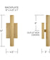 Ian 2-Light Sconce Aged Brass