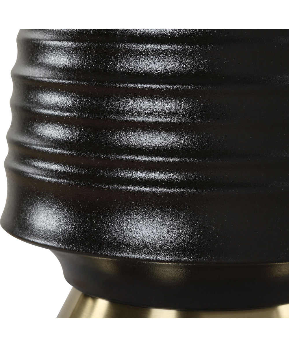 Foster Black Glaze Table Lamp